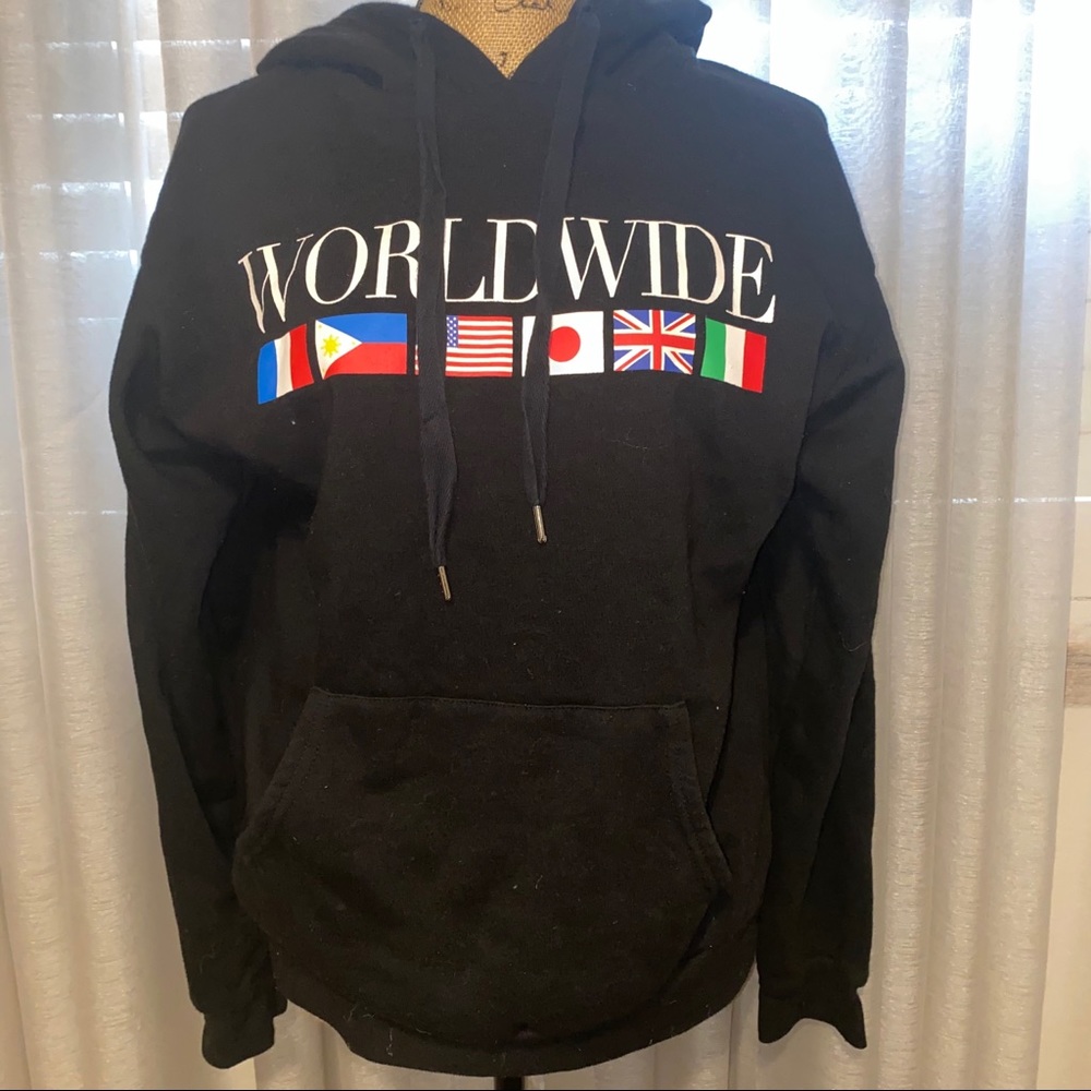Worldwide Black Hoodie